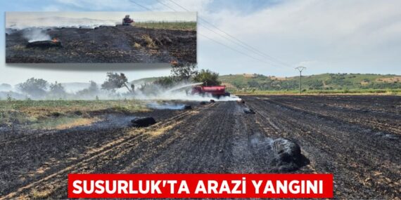 Susurluk’ta arazi yangını