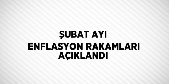 ŞUBAT AYI ENFLASYON RAKAMLARI AÇIKLANDI