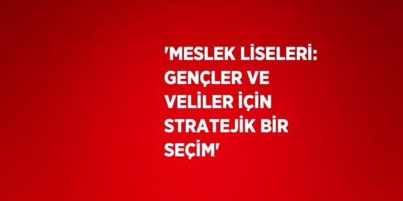 ‘MESLEK LİSELERİ: GENÇLER VE VELİLER İÇİN STRATEJİK BİR SEÇİM’