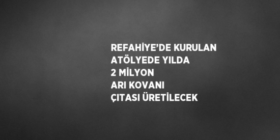 REFAHİYE’DE KURULAN ATÖLYEDE YILDA 2 MİLYON ARI KOVANI ÇITASI ÜRETİLECEK
