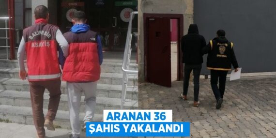 ARANAN 36 ŞAHIS YAKALANDI