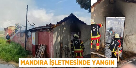 MANDIRA İŞLETMESİNDE YANGIN