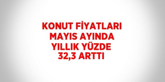 KONUT FİYATLARI MAYIS AYINDA YILLIK YÜZDE 32,3 ARTTI