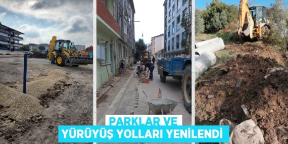 PARKLAR VE YÜRÜYÜŞ YOLLARI YENİLENDİ