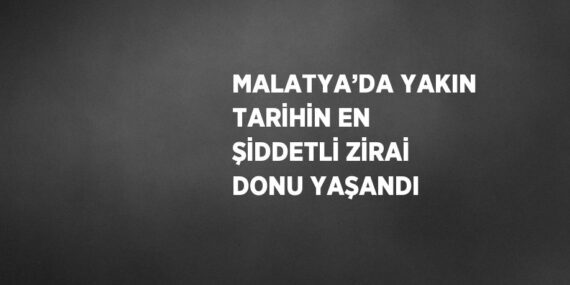 MALATYA’DA YAKIN TARİHİN EN ŞİDDETLİ ZİRAİ DONU YAŞANDI