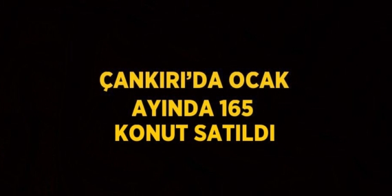 ÇANKIRI’DA OCAK AYINDA 165 KONUT SATILDI