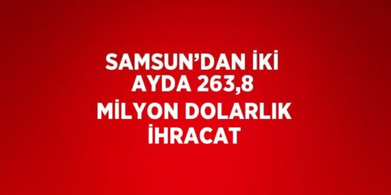 SAMSUN’DAN İKİ AYDA 263,8 MİLYON DOLARLIK İHRACAT