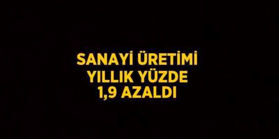 SANAYİ ÜRETİMİ YILLIK YÜZDE 1,9 AZALDI