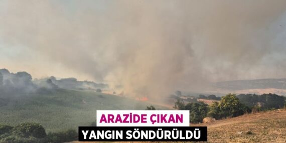Arazide çıkan yangın söndürüldü