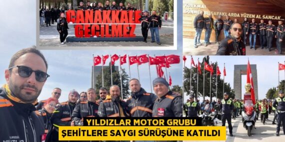YILDIZLAR MOTOR GRUBU ŞEHİTLERE SAYGI SÜRÜŞÜNE KATILDI
