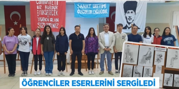 ÖĞRENCİLER ESERLERİNİ SERGİLEDİ