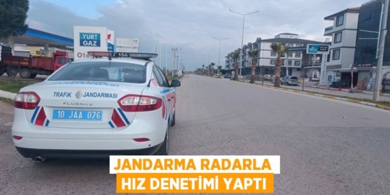 JANDARMA RADARLA HIZ DENETİMİ YAPTI