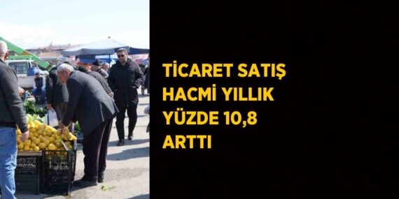 TİCARET SATIŞ HACMİ YILLIK YÜZDE 10,8 ARTTI