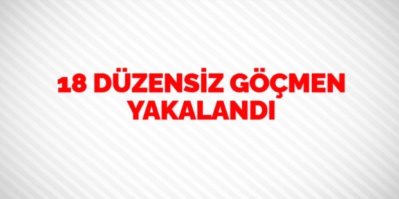 18 DÜZENSİZ GÖÇMEN YAKALANDI