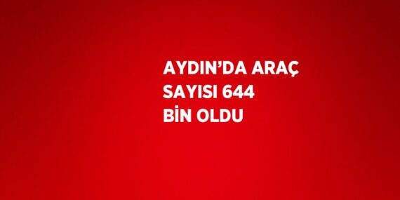 AYDIN’DA ARAÇ SAYISI 644 BİN OLDU