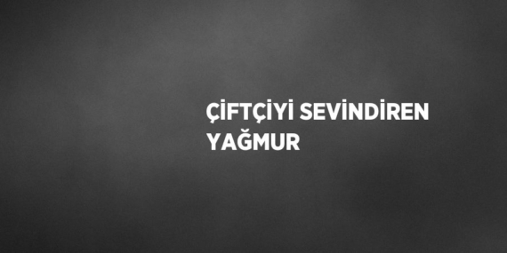 ÇİFTÇİYİ SEVİNDİREN YAĞMUR