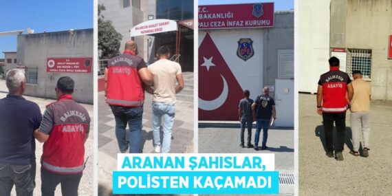 Aranan şahıslar, polisten kaçamadı