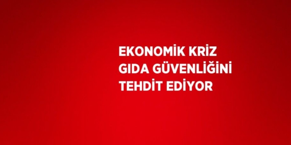 EKONOMİK KRİZ GIDA GÜVENLİĞİNİ TEHDİT EDİYOR