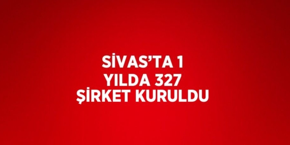 SİVAS’TA 1 YILDA 327 ŞİRKET KURULDU