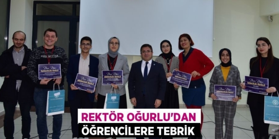 REKTÖR OĞURLU’DAN ÖĞRENCİLERE TEBRİK