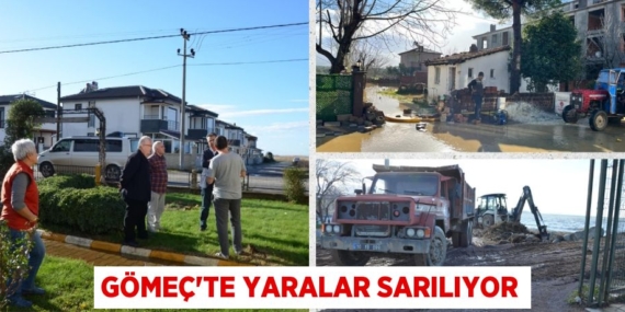 GÖMEÇ’TE YARALAR SARILIYOR
