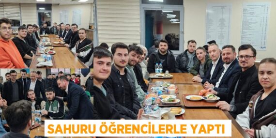 SAHURU ÖĞRENCİLERLE YAPTI