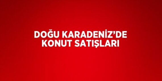 DOĞU KARADENİZ’DE KONUT SATIŞLARI