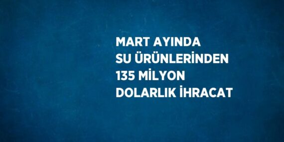 MART AYINDA SU ÜRÜNLERİNDEN 135 MİLYON DOLARLIK İHRACAT