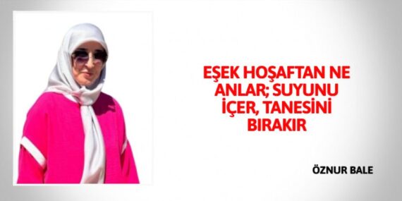 EŞEK HOŞAFTAN NE ANLAR;  SUYUNU İÇER, TANESİNİ BIRAKIR