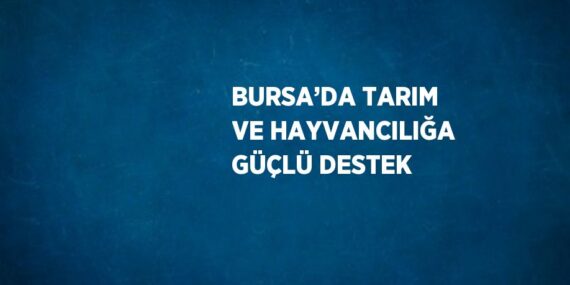 BURSA’DA TARIM VE HAYVANCILIĞA GÜÇLÜ DESTEK