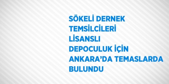 SÖKELİ DERNEK TEMSİLCİLERİ LİSANSLI DEPOCULUK İÇİN ANKARA’DA TEMASLARDA BULUNDU
