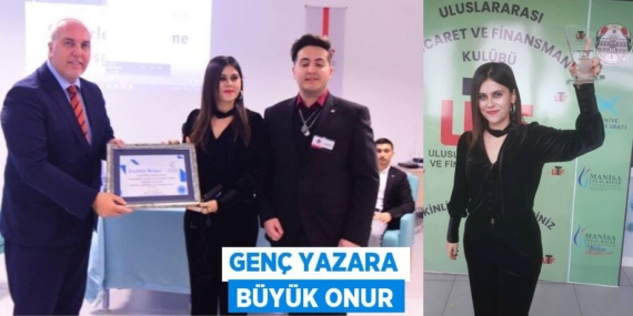 GENÇ YAZARA BÜYÜK ONUR