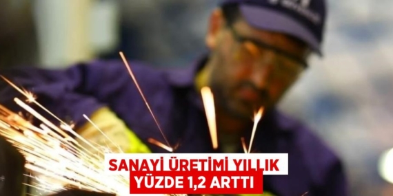 SANAYİ ÜRETİMİ YILLIK YÜZDE 1,2 ARTTI