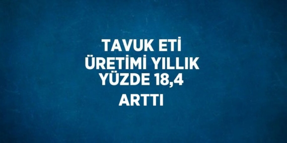 TAVUK ETİ ÜRETİMİ YILLIK YÜZDE 18,4 ARTTI