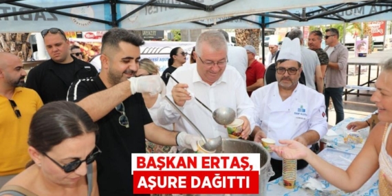 BAŞKAN ERTAŞ, AŞURE DAĞITTI