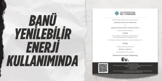 BANÜ YENİLEBİLİR ENERJİ KULLANIMINDA