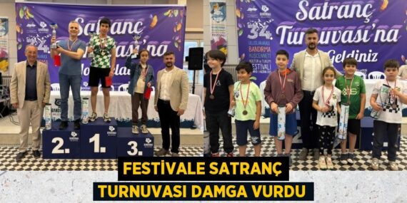 FESTİVALE SATRANÇ TURNUVASI DAMGA VURDU