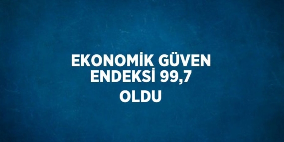EKONOMİK GÜVEN ENDEKSİ 99,7 OLDU