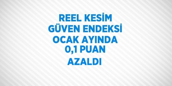REEL KESİM GÜVEN ENDEKSİ OCAK AYINDA 0,1 PUAN AZALDI