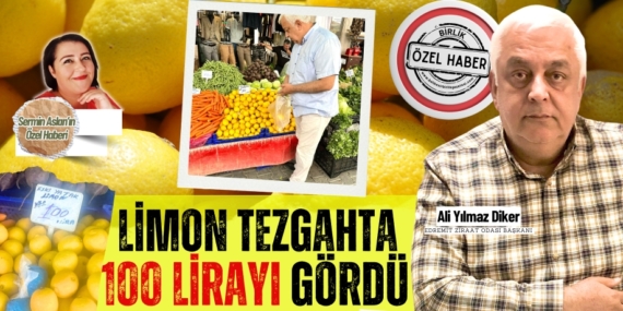 LİMON TEZGAHTA  100 LİRAYI GÖRDÜ