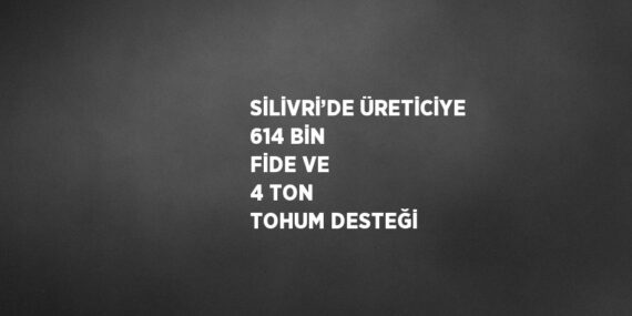 SİLİVRİ’DE ÜRETİCİYE 614 BİN FİDE VE 4 TON TOHUM DESTEĞİ