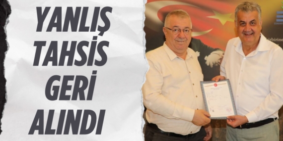 YANLIŞ TAHSİS GERİ ALINDI