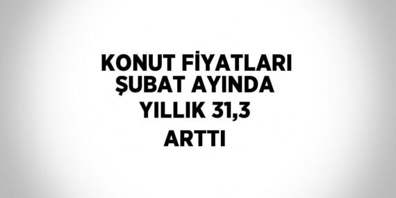 KONUT FİYATLARI ŞUBAT AYINDA YILLIK 31,3 ARTTI