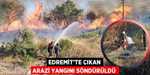 Edremit’te çıkan arazi yangını söndürüldü
