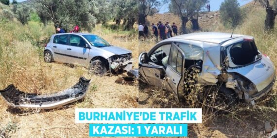 Burhaniye’de trafik kazası: 1 yaralı