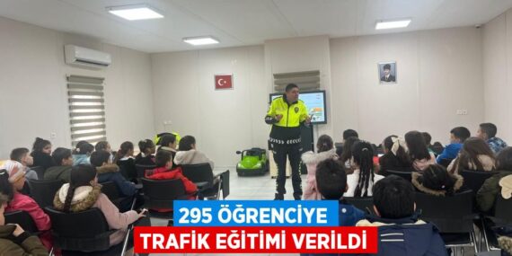 295 ÖĞRENCİYE TRAFİK EĞİTİMİ VERİLDİ