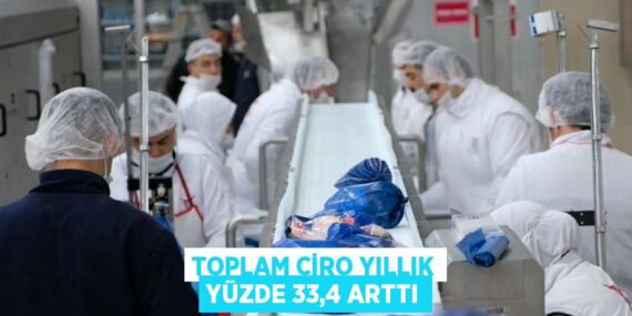 TOPLAM CİRO YILLIK YÜZDE 33,4 ARTTI