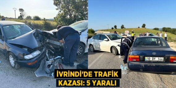 İVRİNDİ’DE TRAFİK KAZASI: 5 YARALI