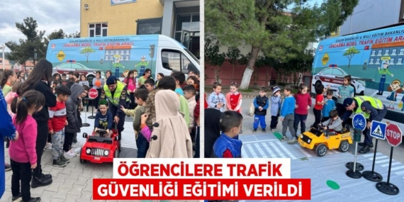 ÖĞRENCİLERE TRAFİK GÜVENLİĞİ EĞİTİMİ VERİLDİ