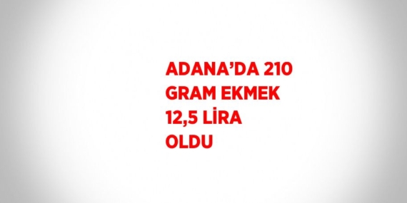 ADANA’DA 210 GRAM EKMEK 12,5 LİRA OLDU